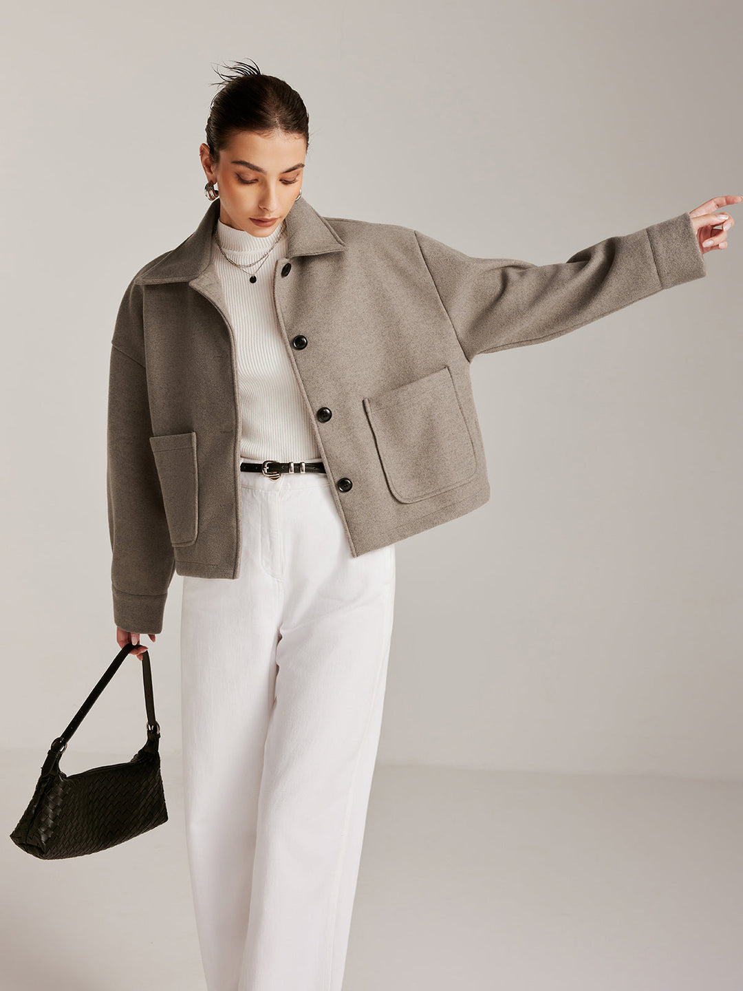 Çift Düğmeli Polo Ceket - Svelte Chic