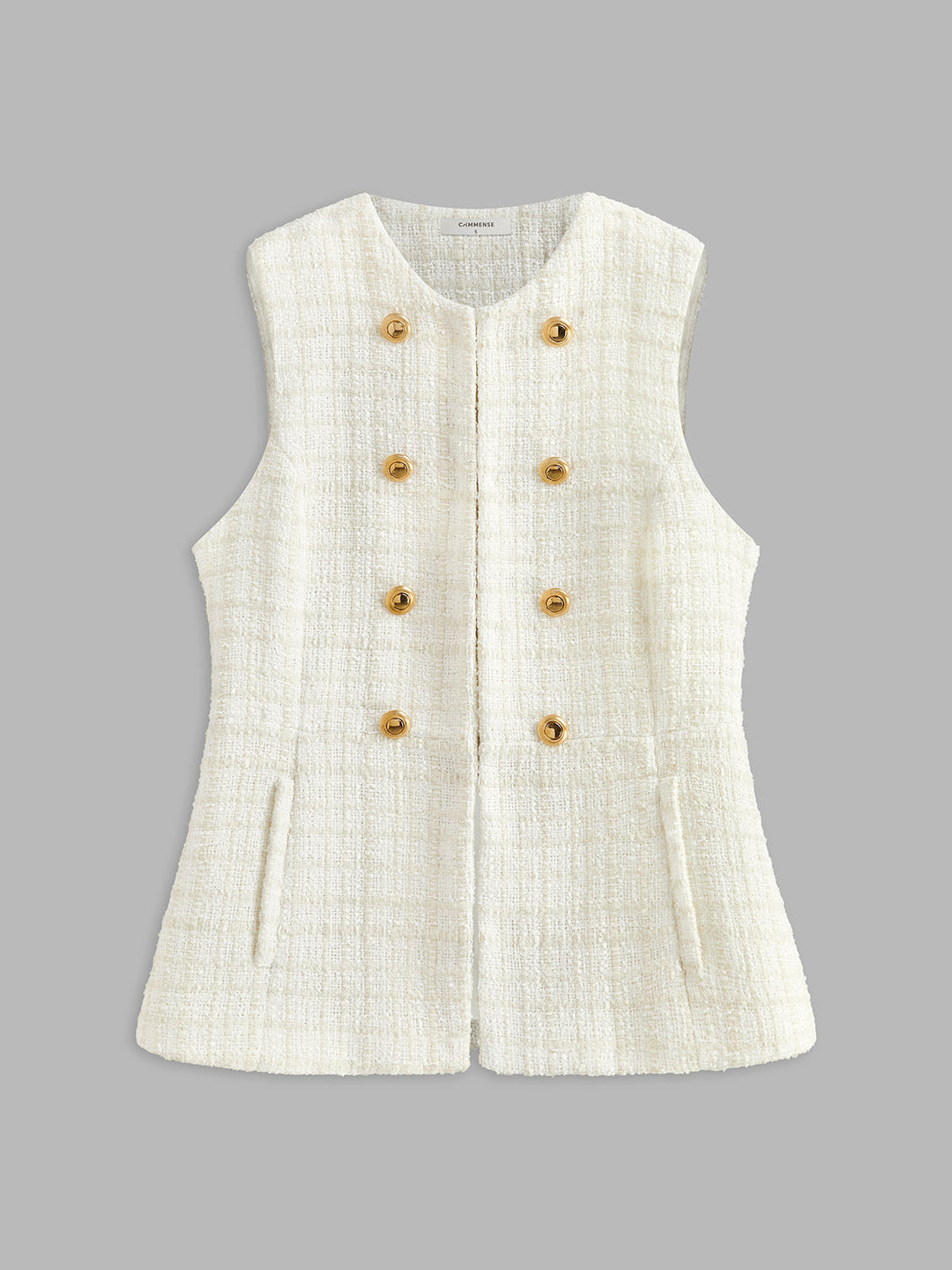 Şık Crew Neck Tweed Atlet, Svelte Chic tasarımı