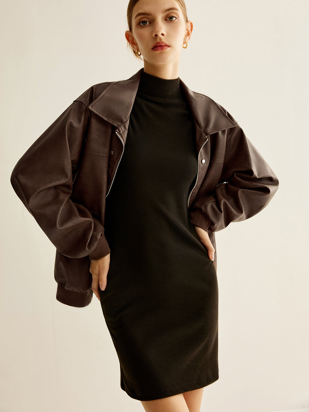 Svelte Chic PU deri ceket, günlük şıklık için ideal