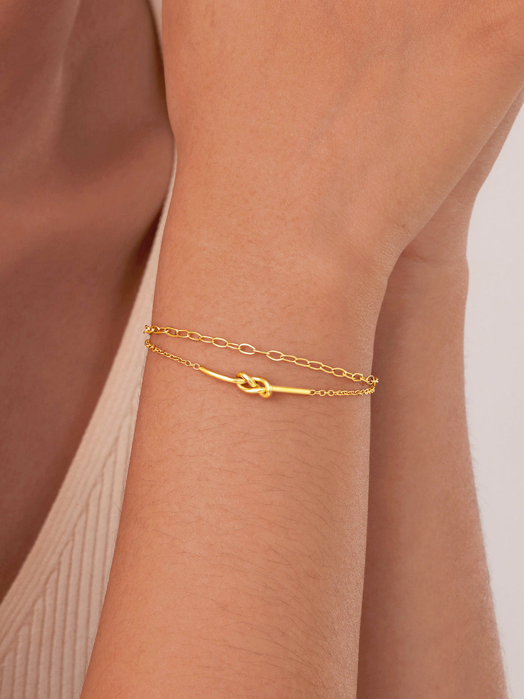 Şık İki Katlı Düğümlü Bilezik - Svelte Chic