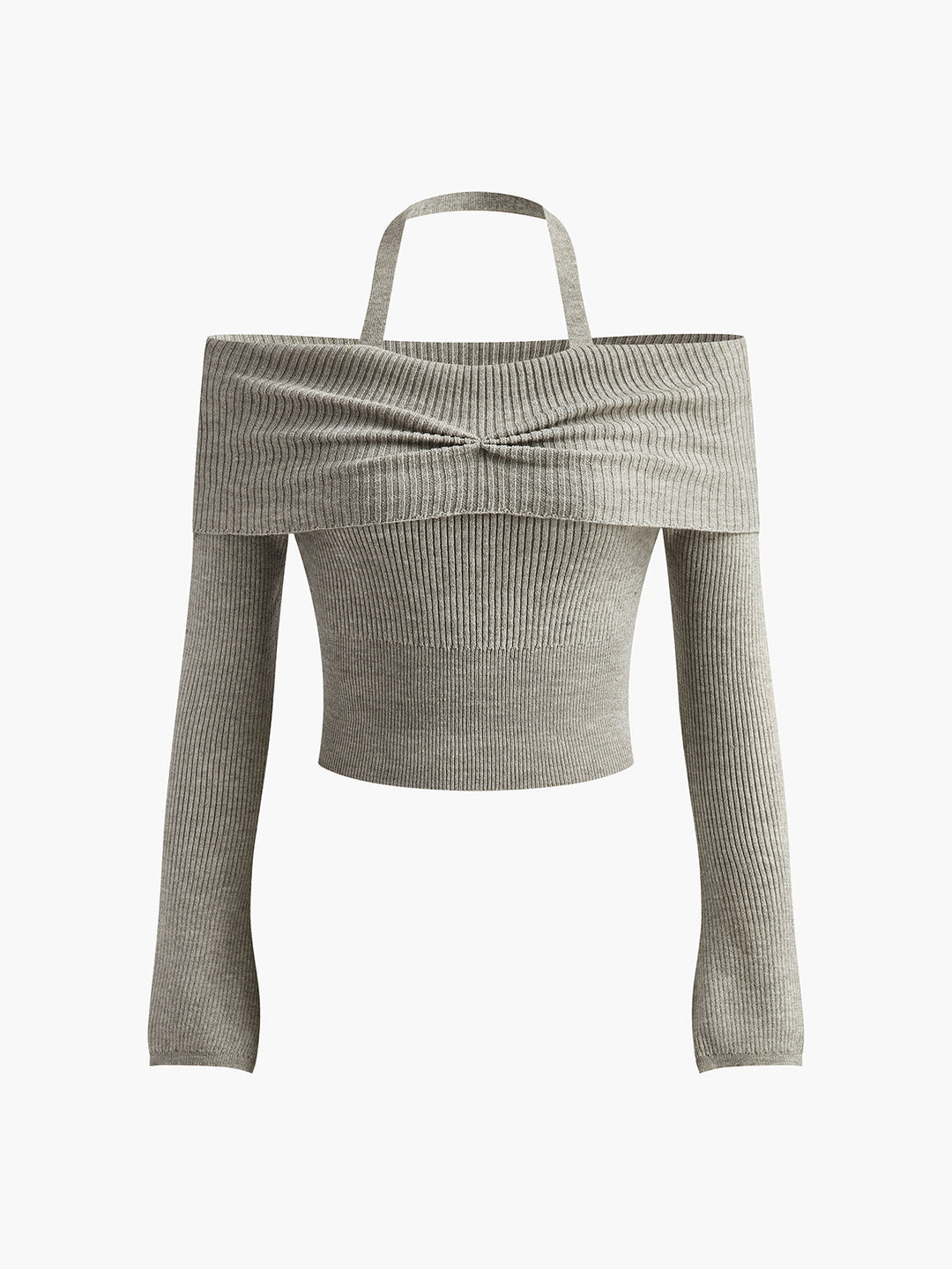 Çizgili Halter Triko Üst - Svelte Chic