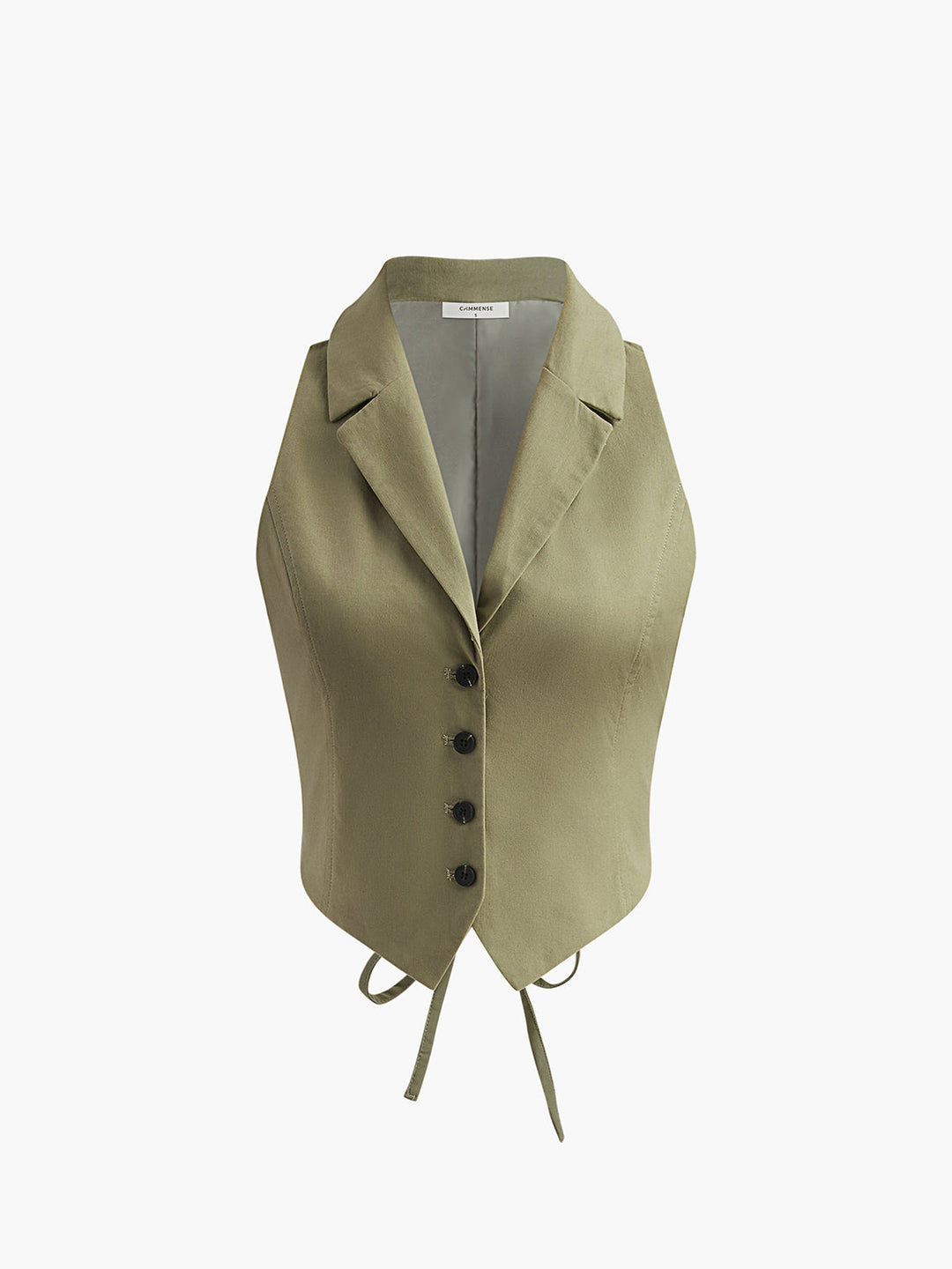 Svelte Chic Takım Elbise Düğmeli Kravat Sırtlı Atlet