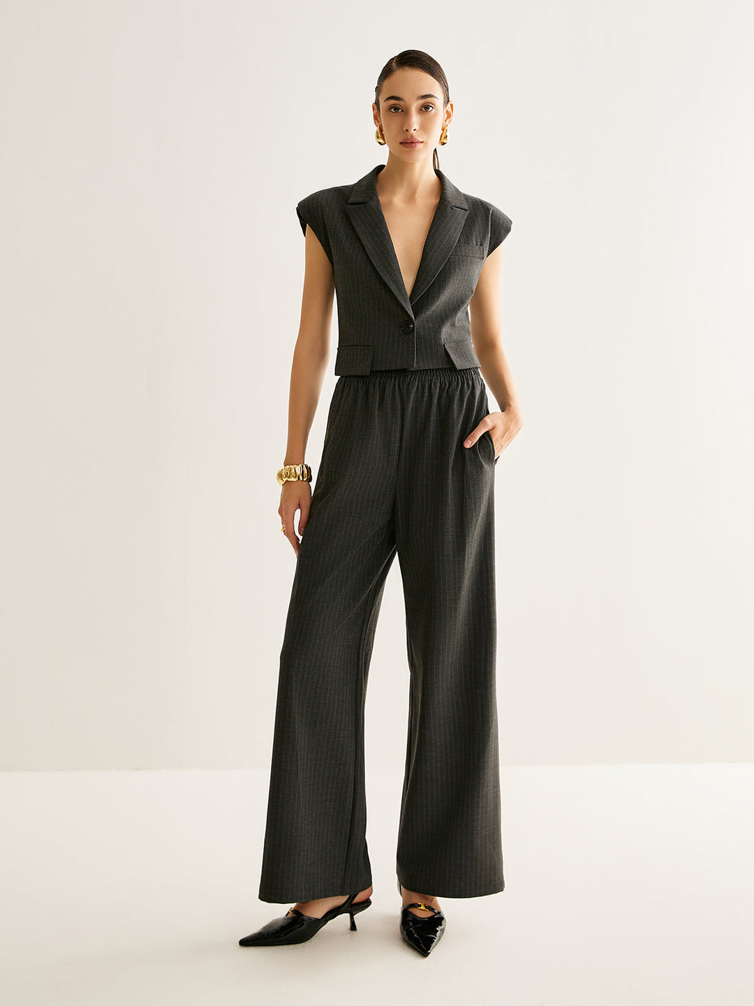 Lastik Bel Şeritli Pantolon - Svelte Chic