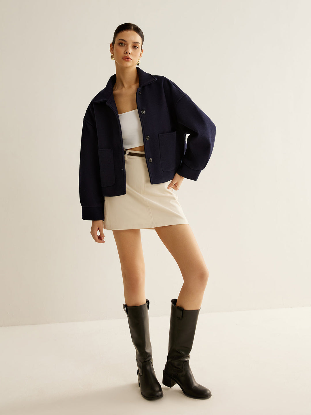 Sırt Cepli Düğmeli Ceket - Svelte Chic