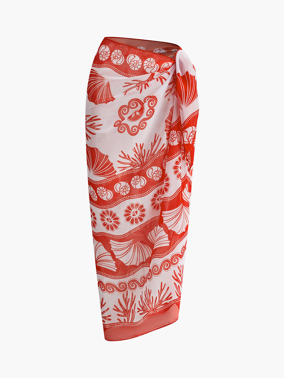 Şık Şifon Desenli Aynalı Etek - Svelte Chic