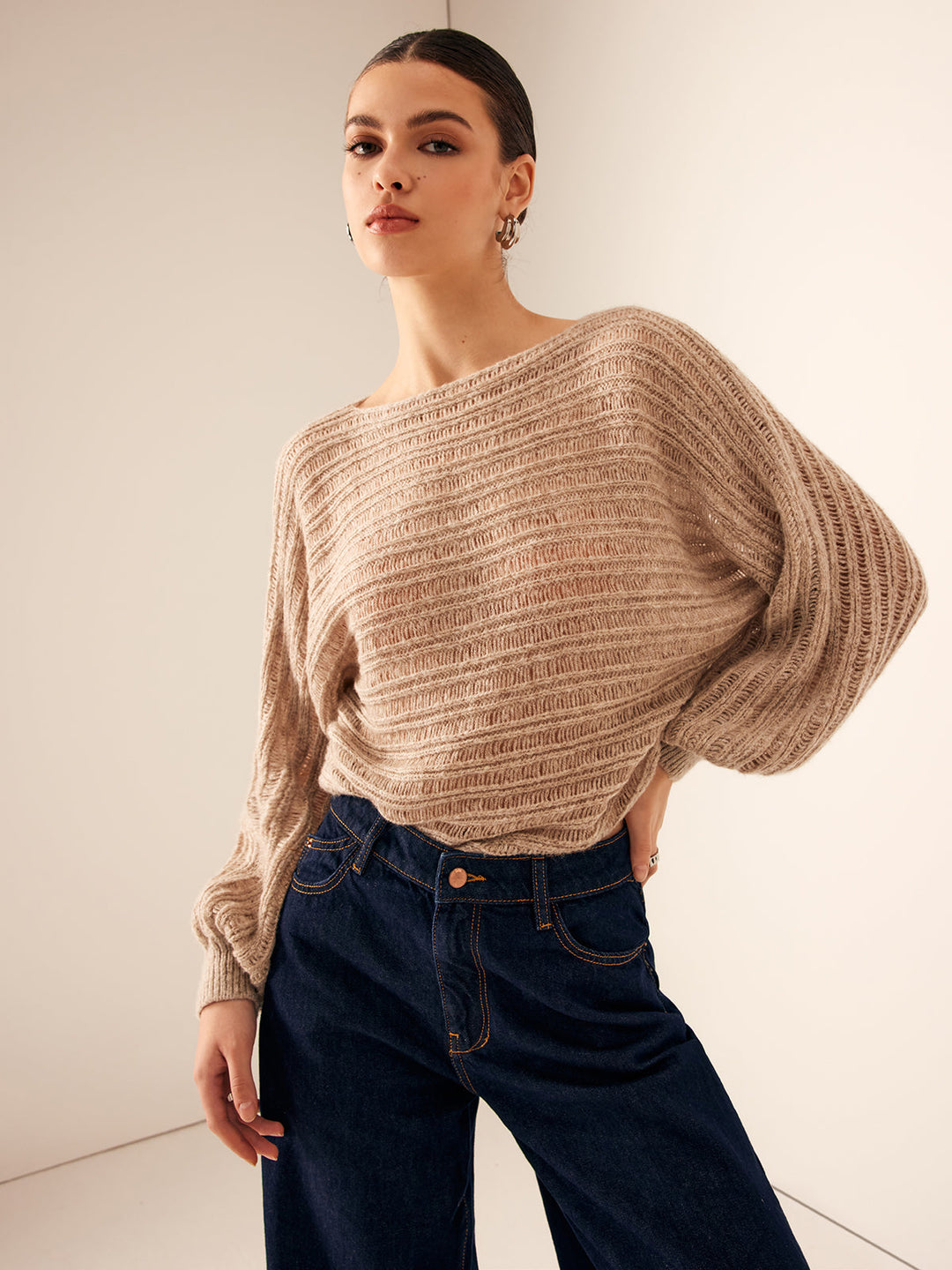 Çizgili yumuşak kazak, Svelte Chic