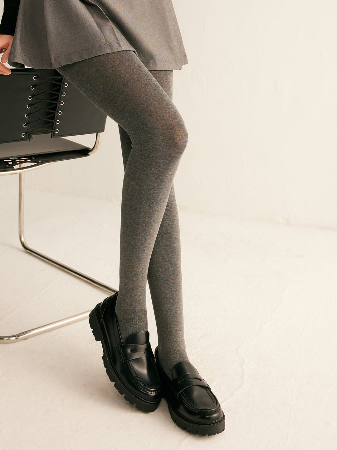 Düz Yumuşak Dokulu Taytlar - Svelte Chic