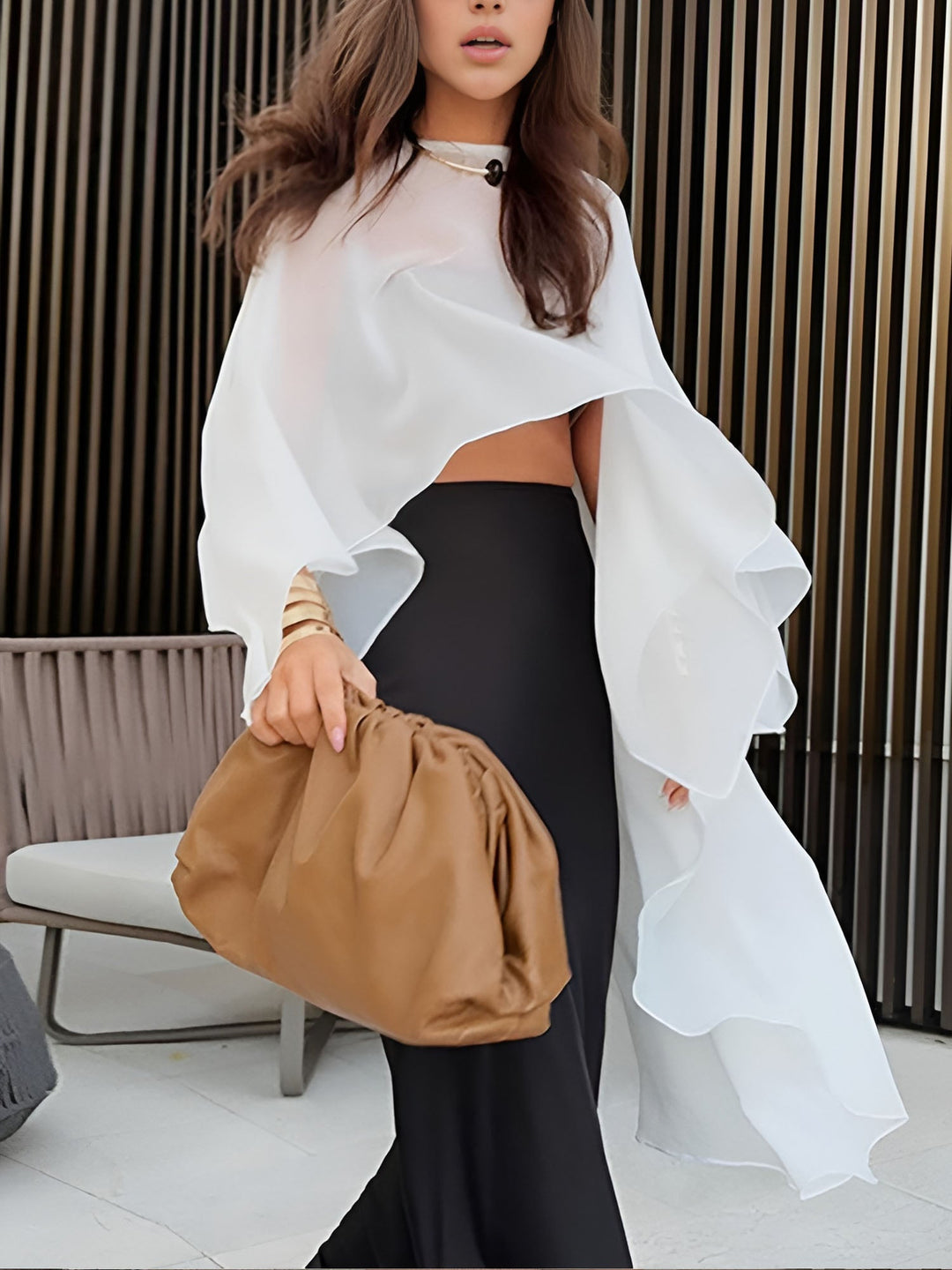 Vardiyalı Şifon Asimetrik Örtü - Svelte Chic