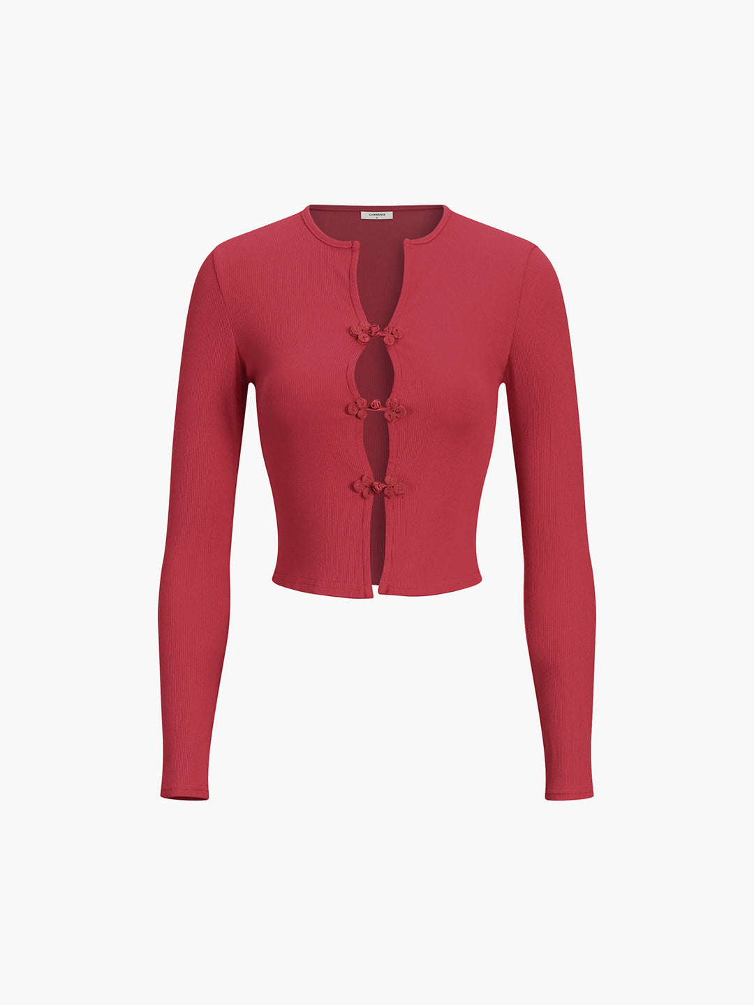 Svelte Chic Düğmeli Fitilli Uzun Kol Hırka