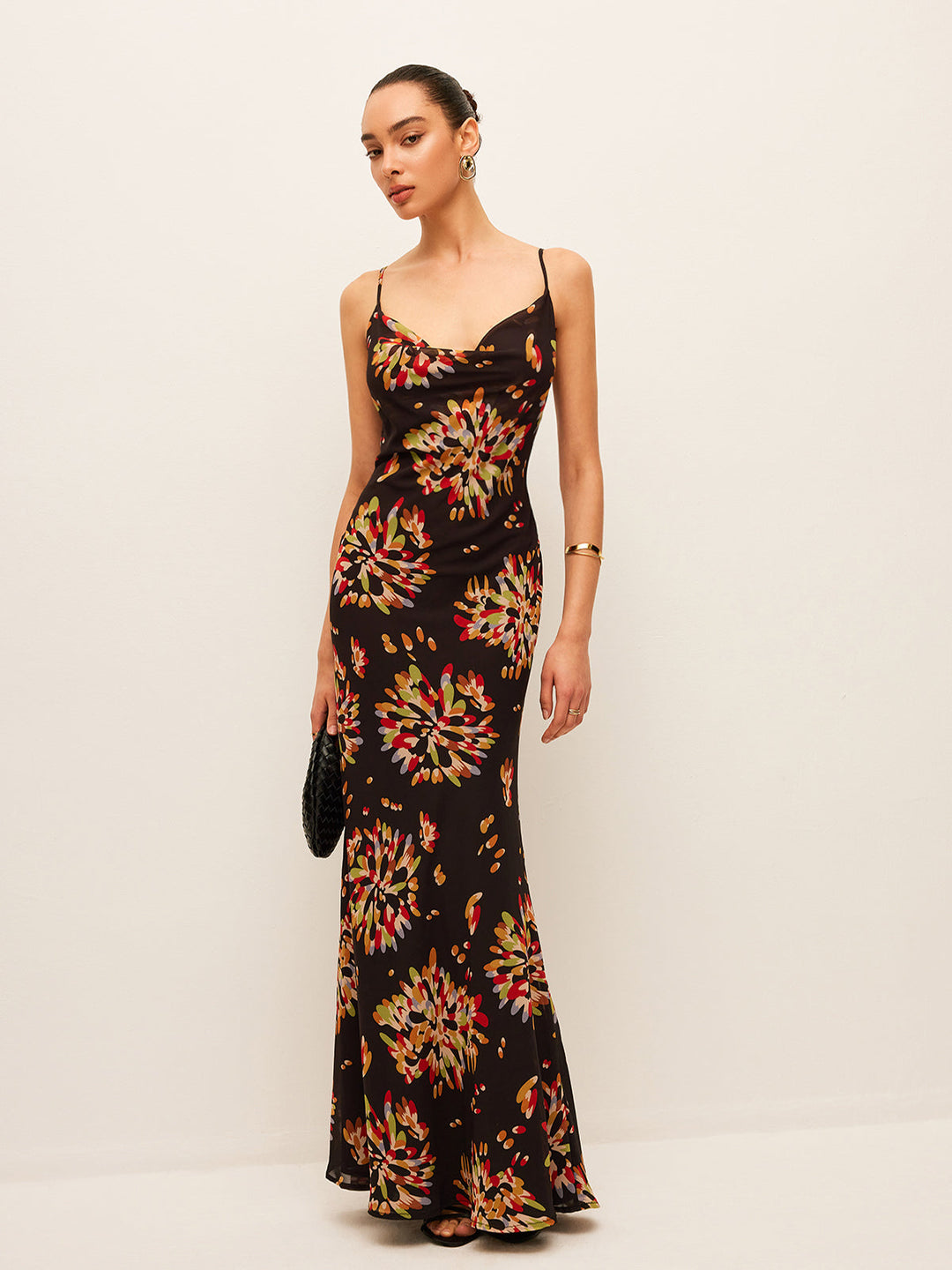 Sırtı bağlamalı şık boho şifon elbise