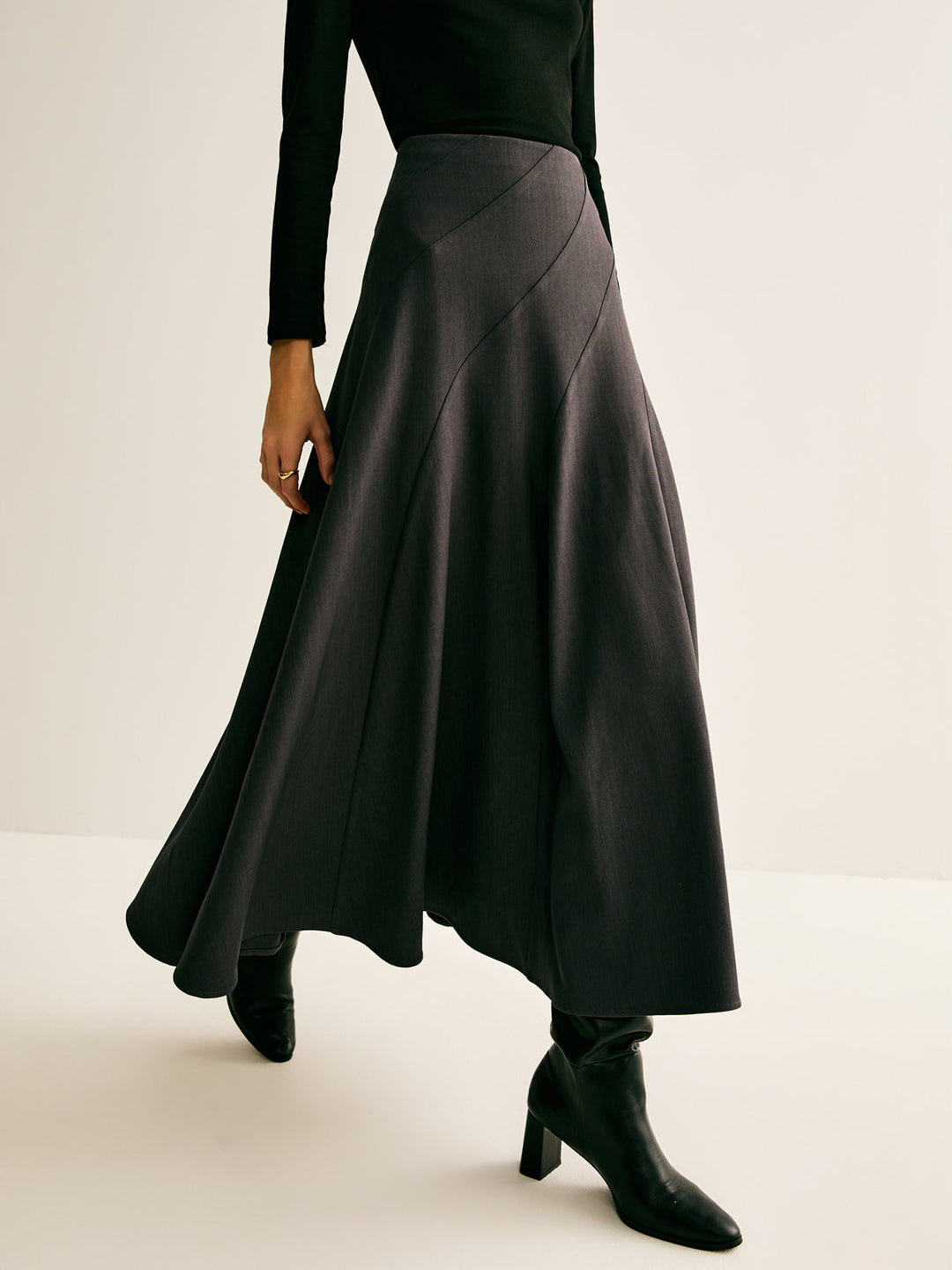 Pipingsiz Fırfır Etek, Svelte Chic koleksiyonundan