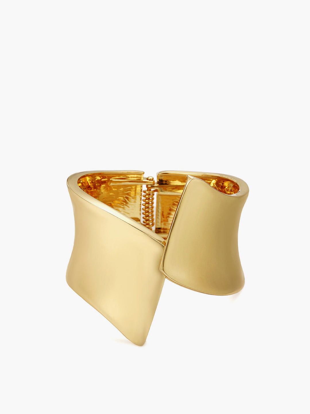 Şık Asimetrik Parlak Tünel Bilezik, titanyum çelikten yapılmış