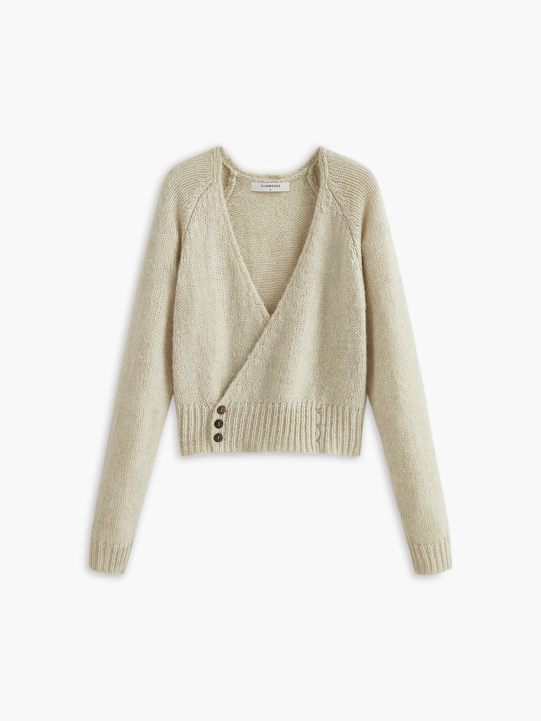 Çarpraz Tasarım Düğme Mekanizması Örgü Üst, Svelte Chic