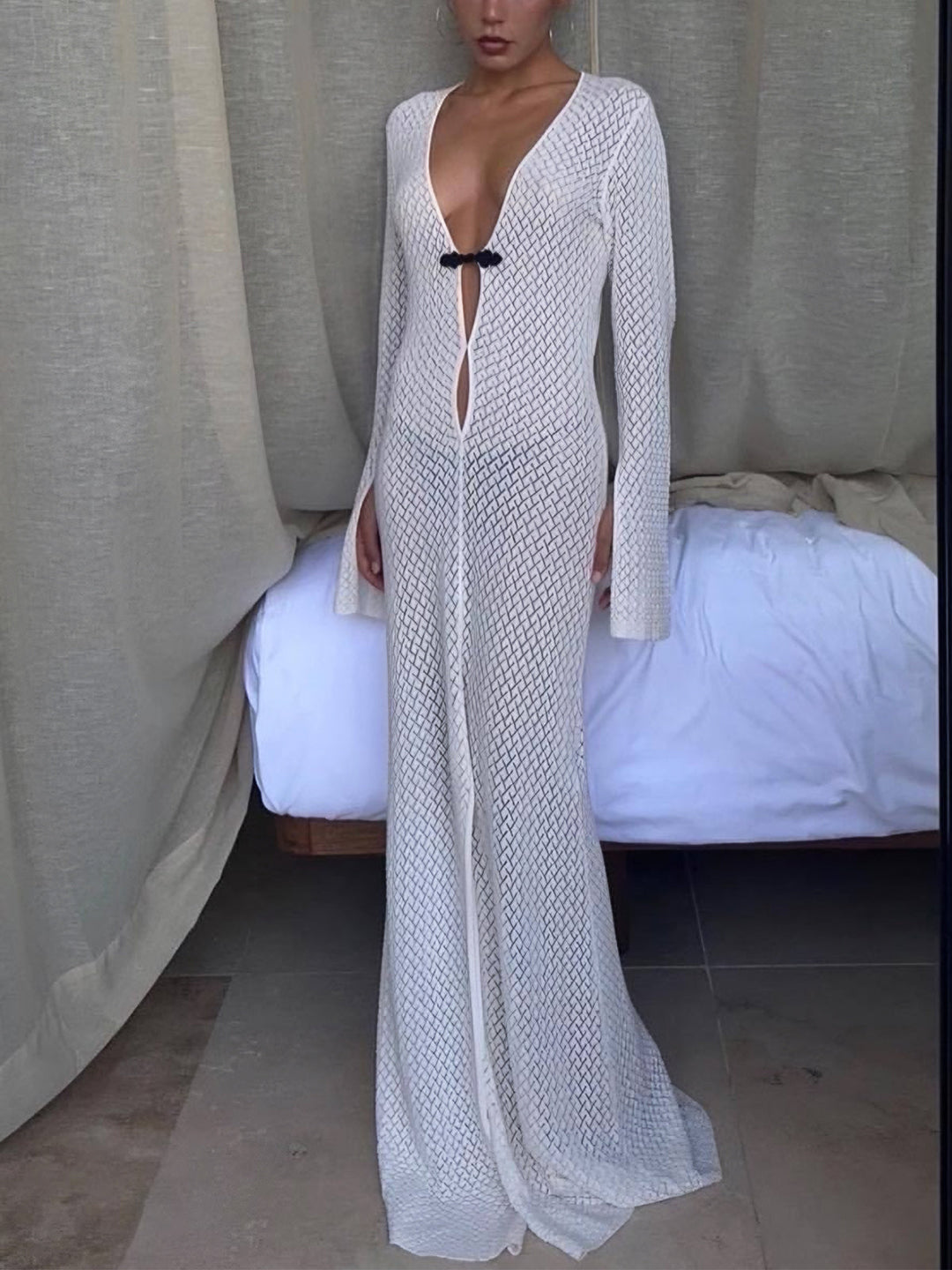 Örme Örtülü Plaj Elbisesi - Svelte Chic