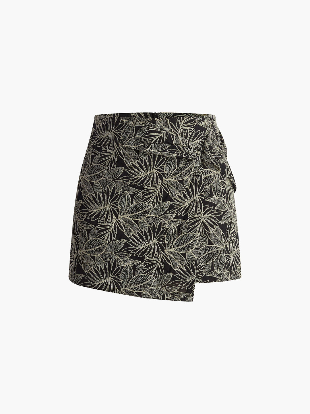 Asimetrik nakışlı şal etek, Svelte Chic