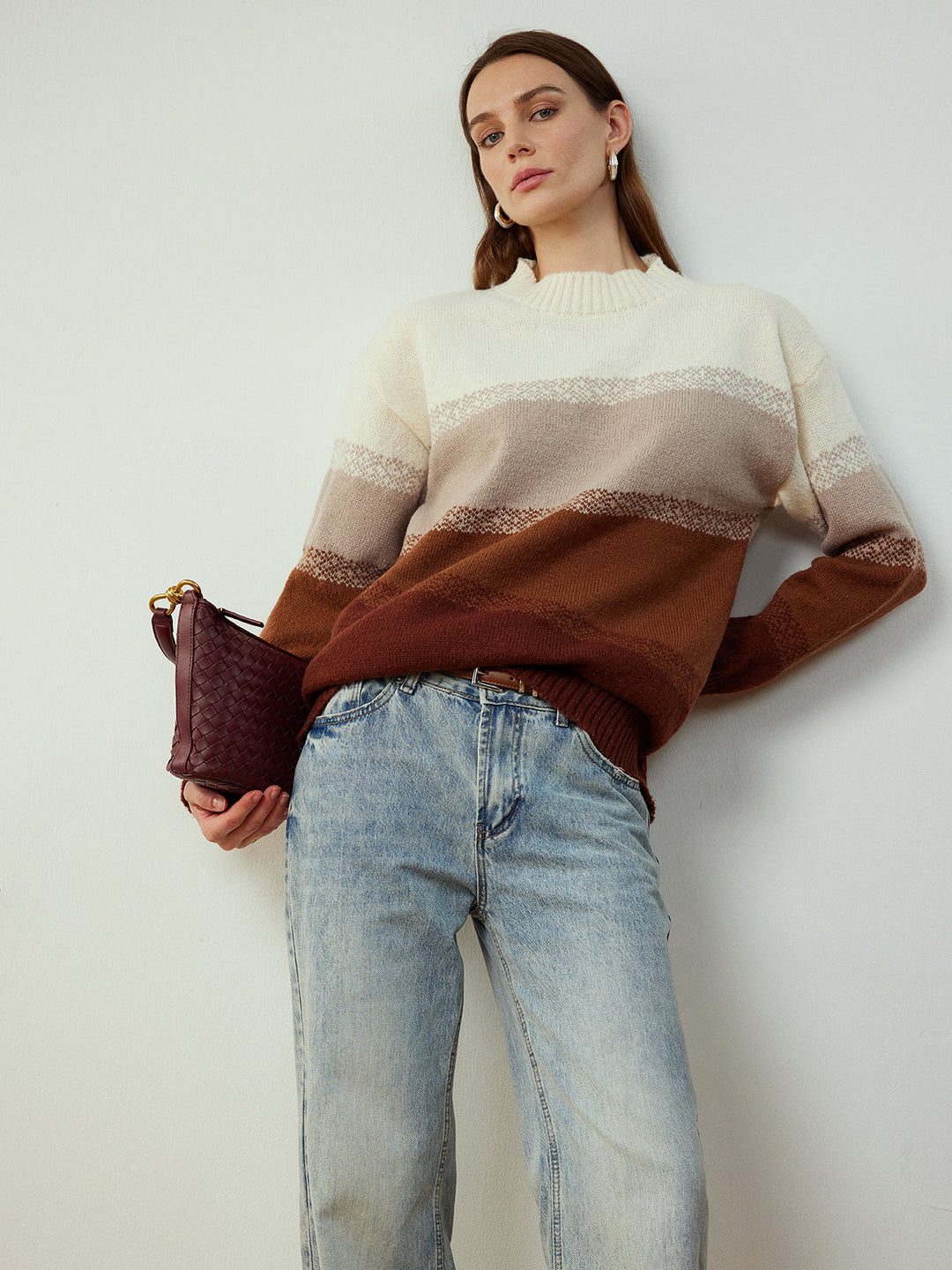 Renk Bloklu Şift Kazak - Svelte Chic