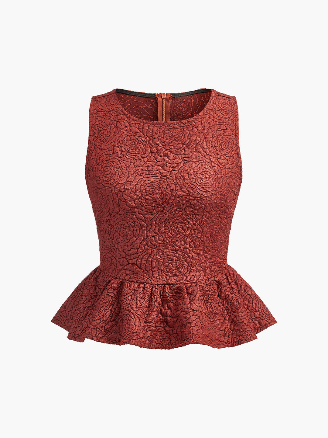 Volanlı Fermuarlı Çiçekli Askılı Bluz - Svelte Chic