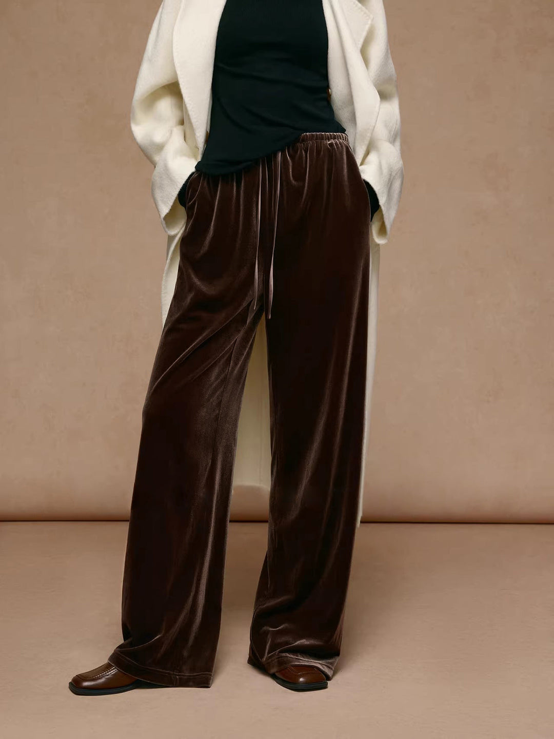 Çizgili Rahat Drapeli Pantolonlar - Svelte Chic