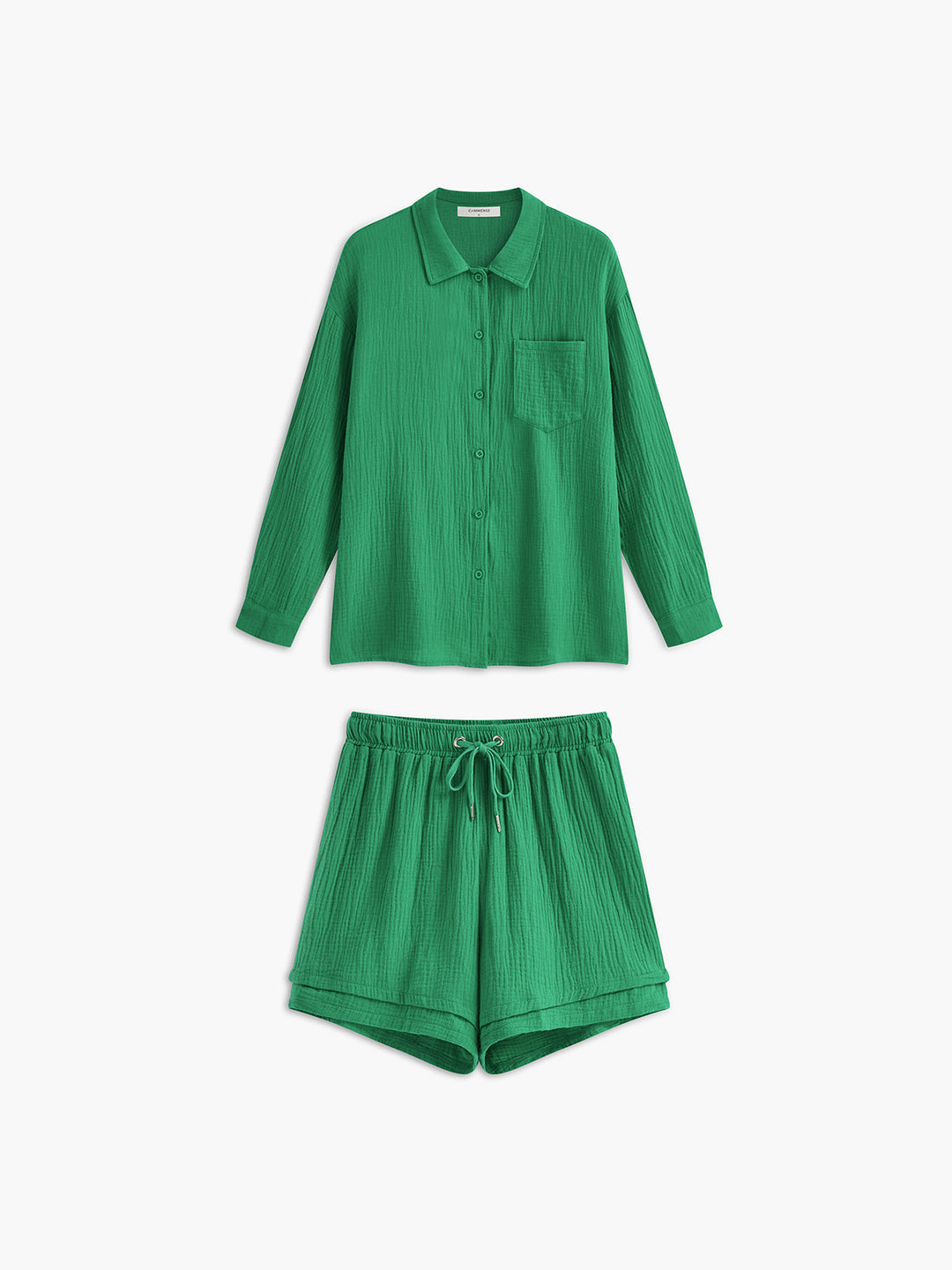 Svelte Chic Pamuk İpli Yaka Şort Takım