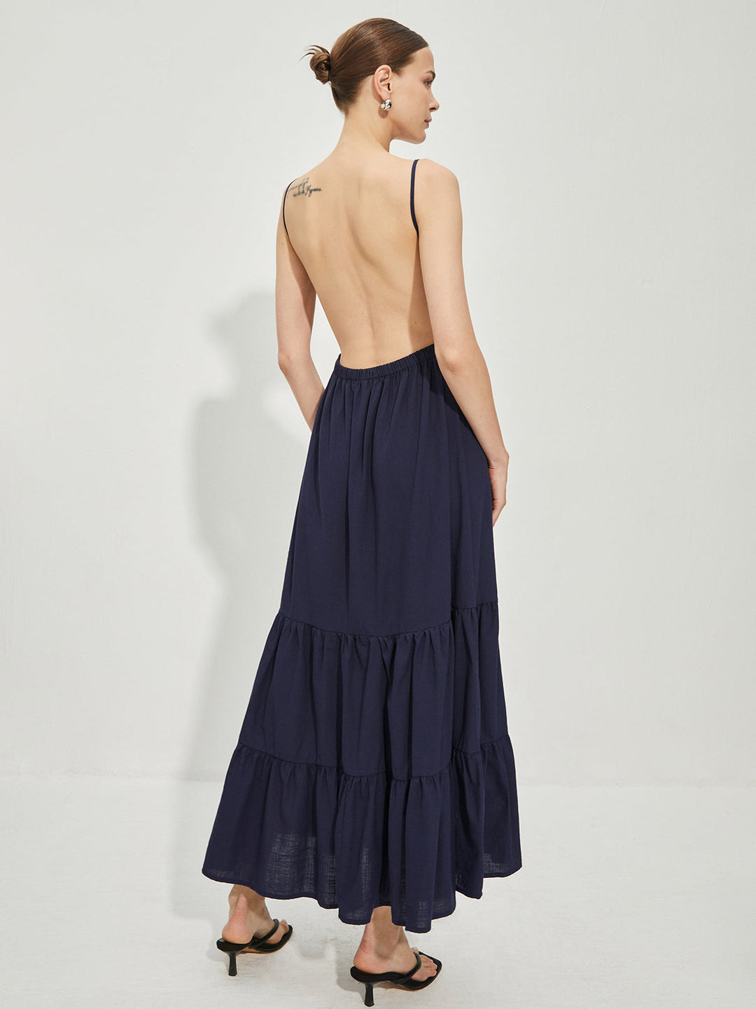 Pamuk Sırtı Açık Cami Elbise - Svelte Chic