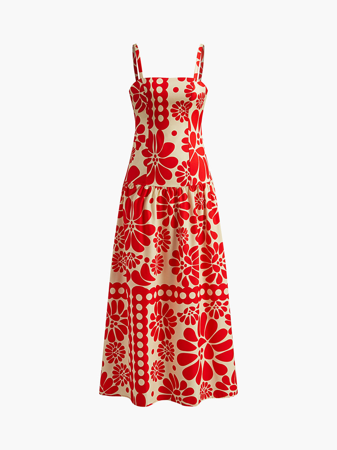 Baskılı Sırtı Açık Cami Uzun Elbise, Svelte Chic