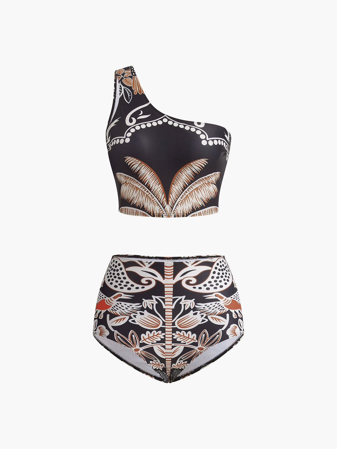 Baskılı Tek Omuz Bikini Takımı - Svelte Chic