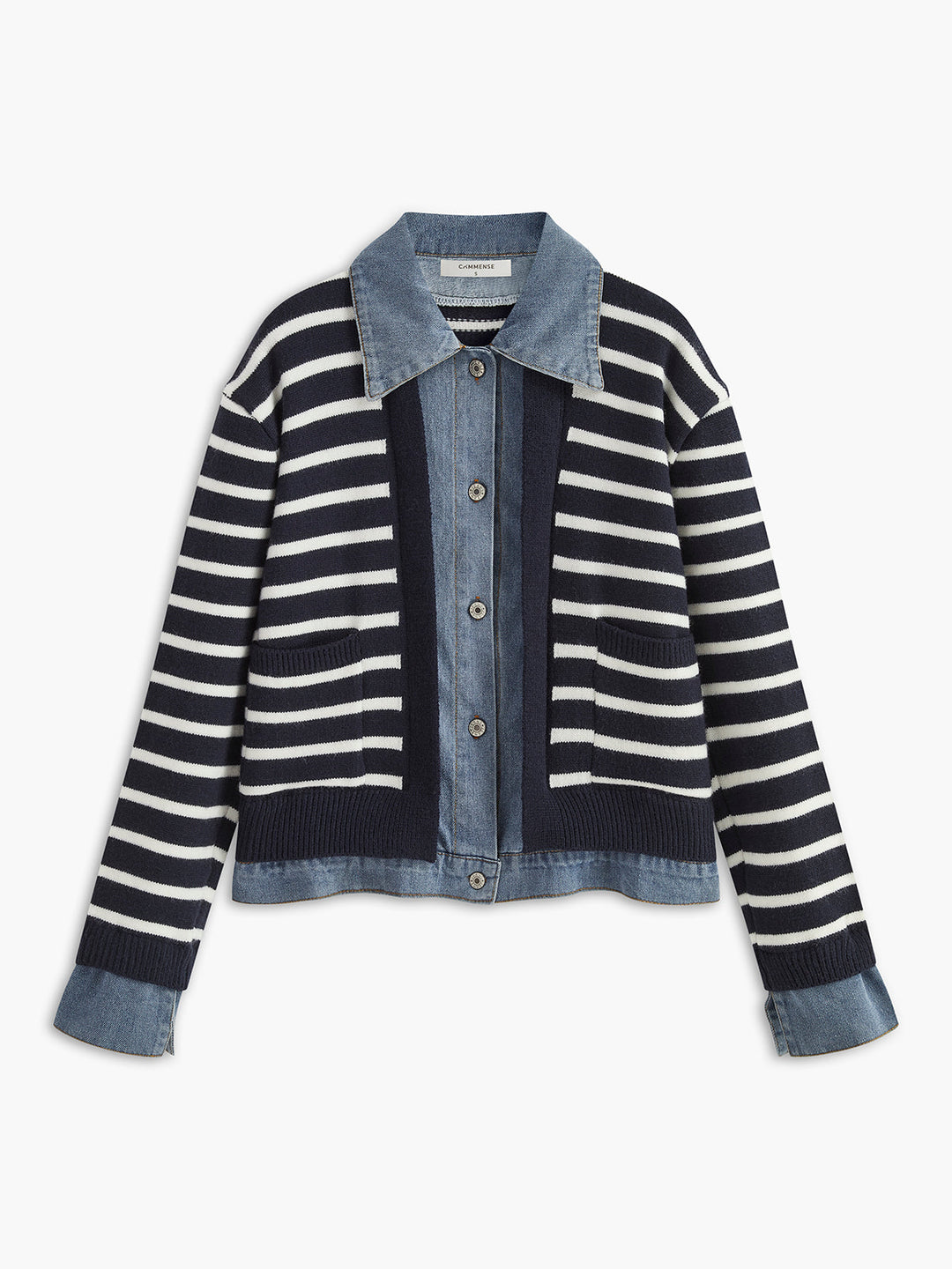 Panel Çizgili Yapay Kürk Palto, Svelte Chic