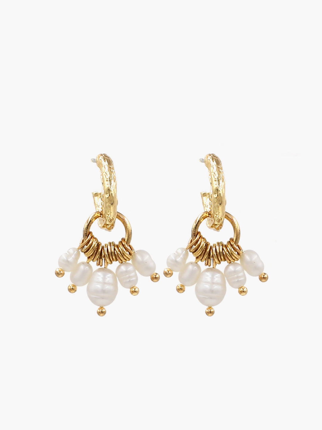 Şık Metal İnci Püskül Küpe, Svelte Chic