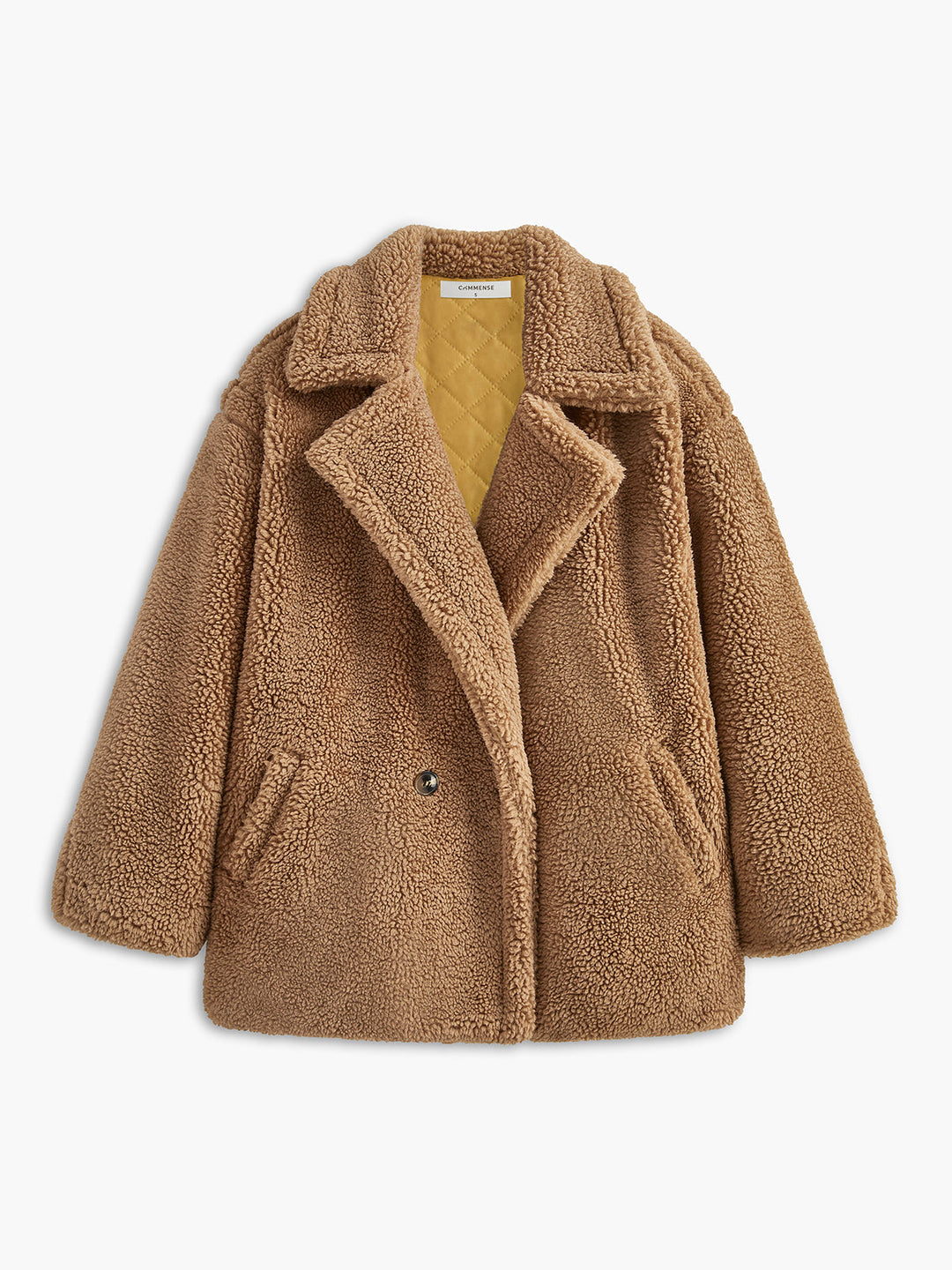 Düğmeli Teddy Yaka Ceket - Svelte Chic