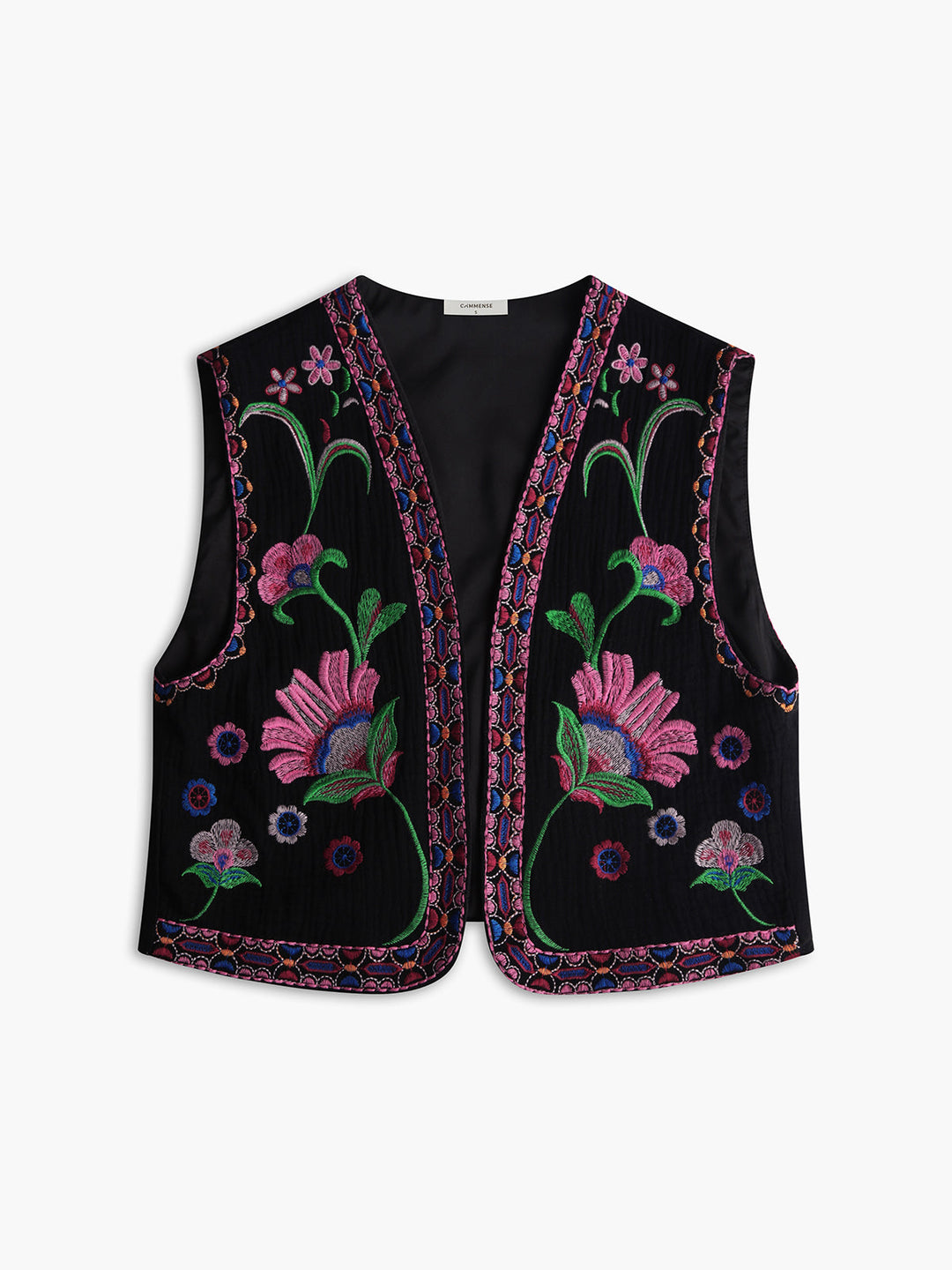 Çiçek Nakışlı Önü Açık Yelek, Svelte Chic