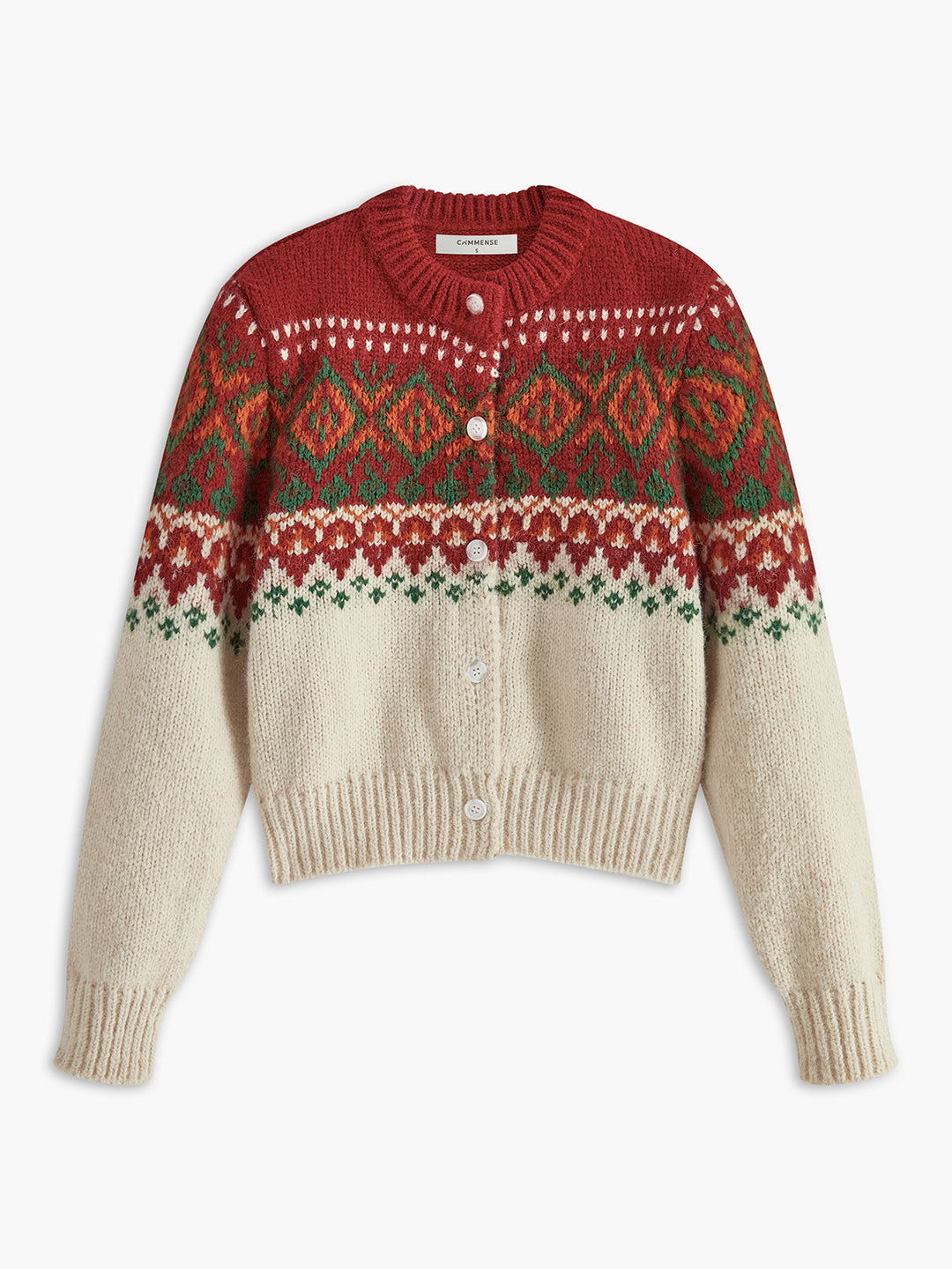 Geometrik desenli düğmeli hırka, Svelte Chic