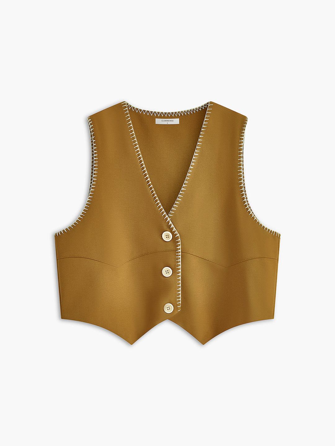 Kontrast Bağlamalı V Yaka Yelek, Svelte Chic