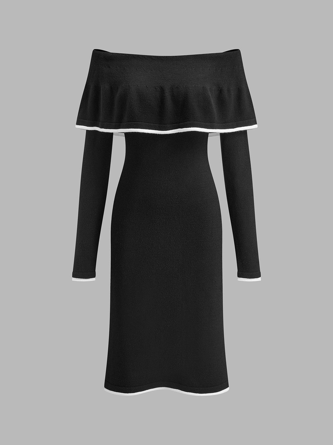 Soğuk Omuzlu Kazak Elbisesi - Şık ve Rahat Tasarım