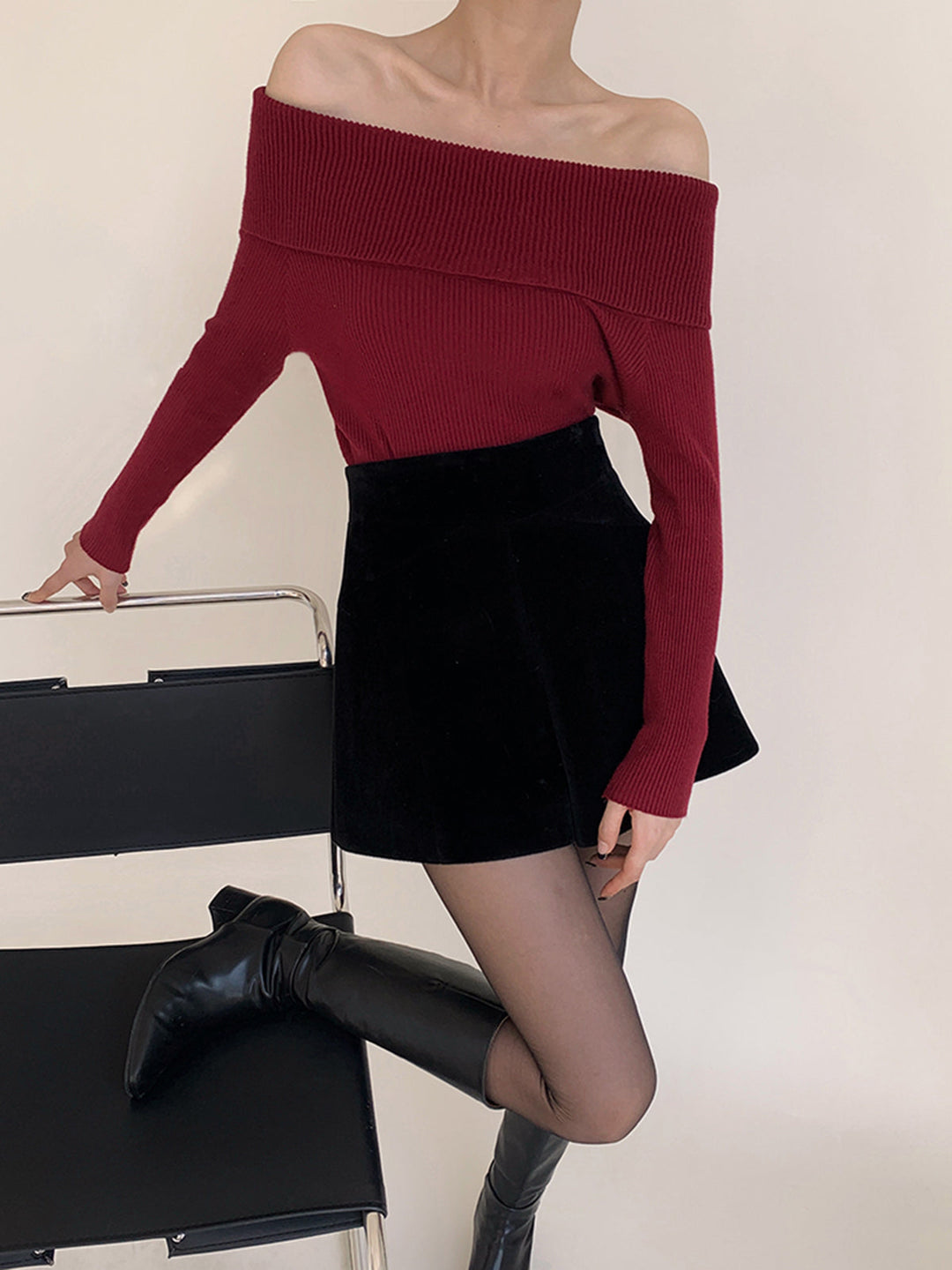 Kadife geniş paça şortlar, Svelte Chic marka