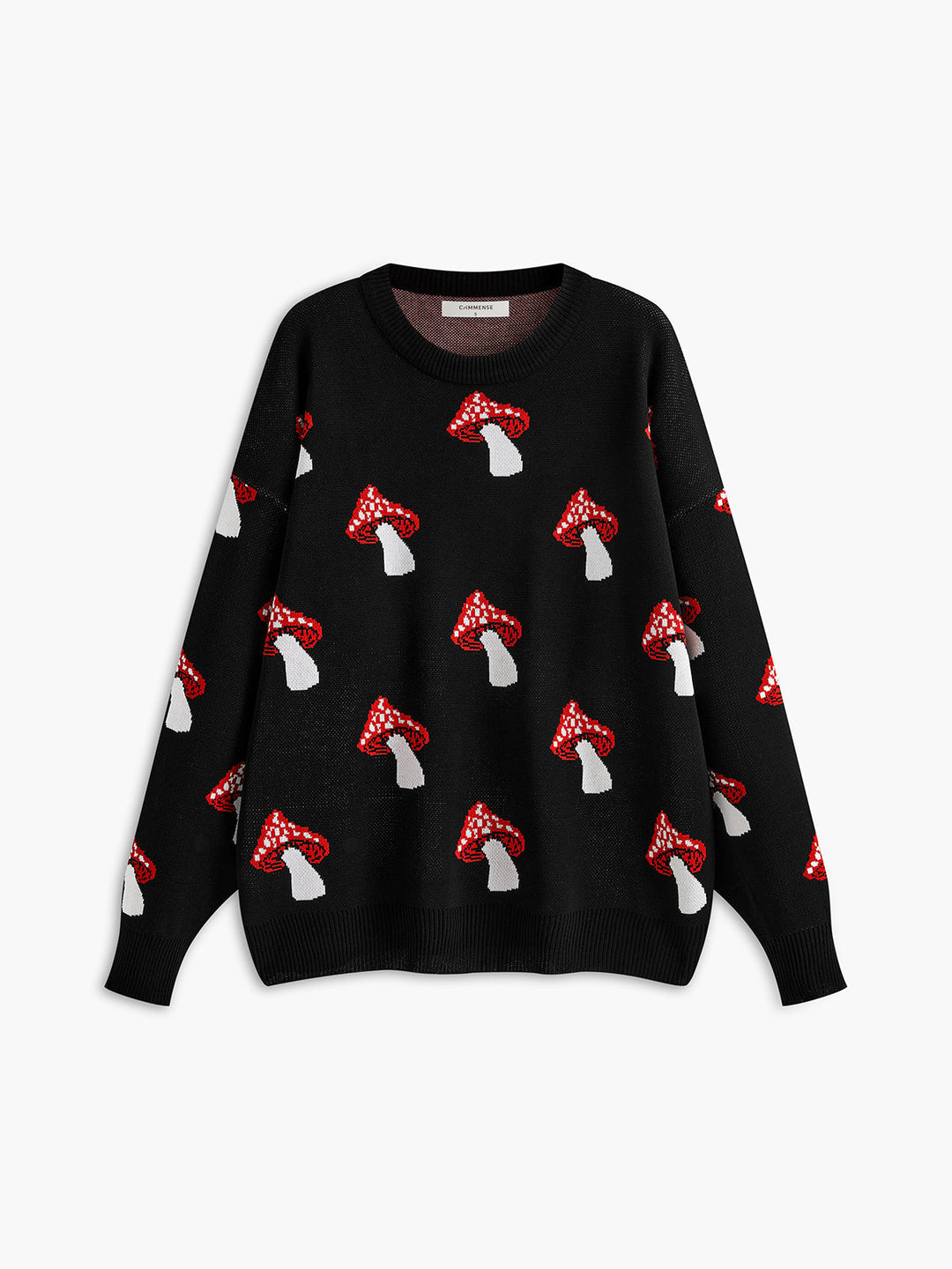 Yuvarlak yaka jakarlı kazak, Svelte Chic