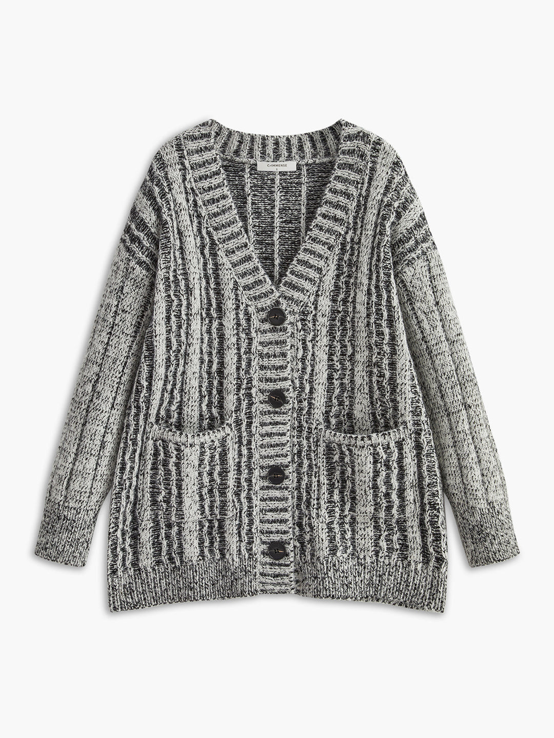 Vintage Cep Detaylı Bol Örgü Dış Giyim