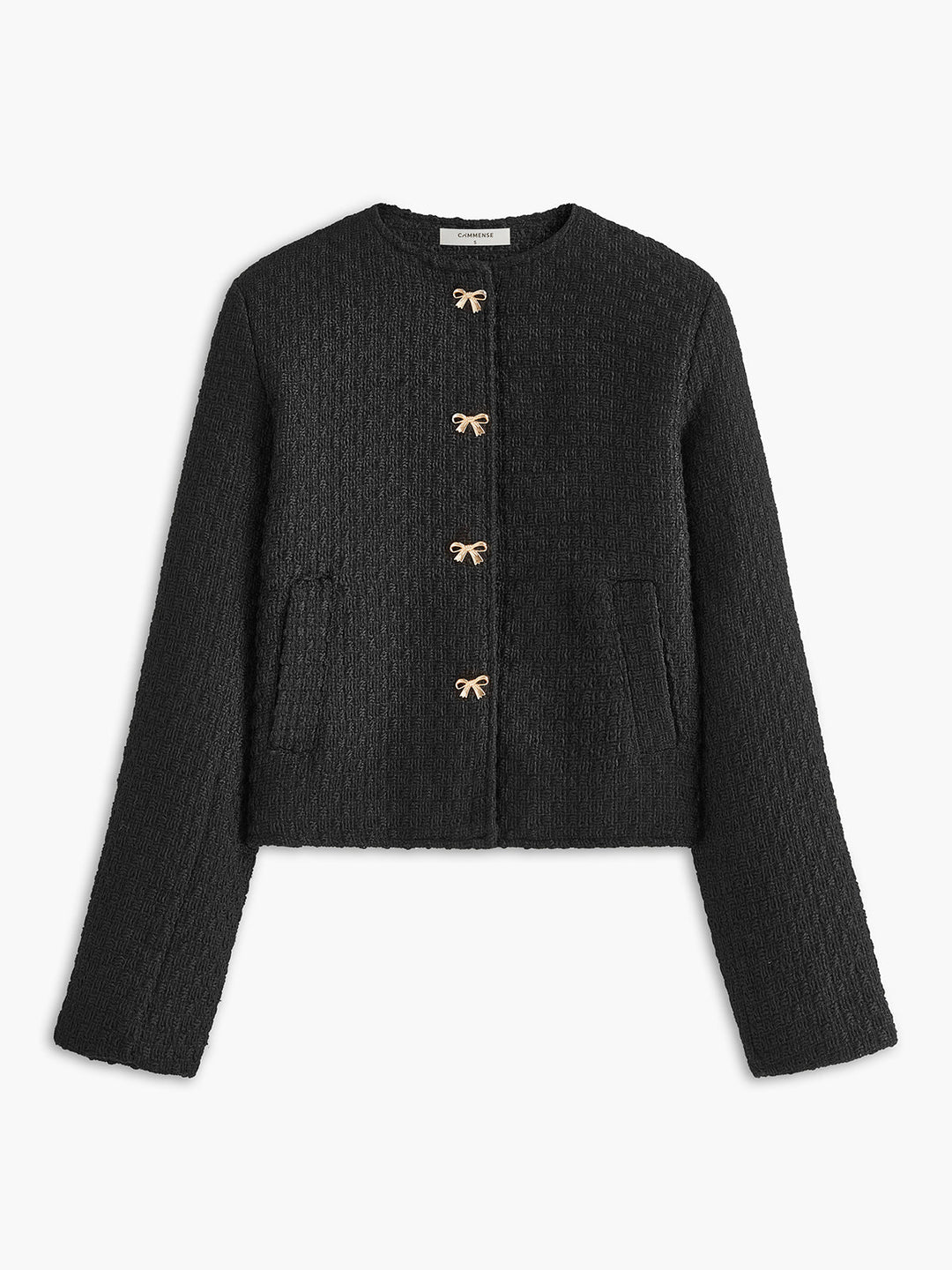 Altın Fiyonk Dokuma Ceket, Svelte Chic