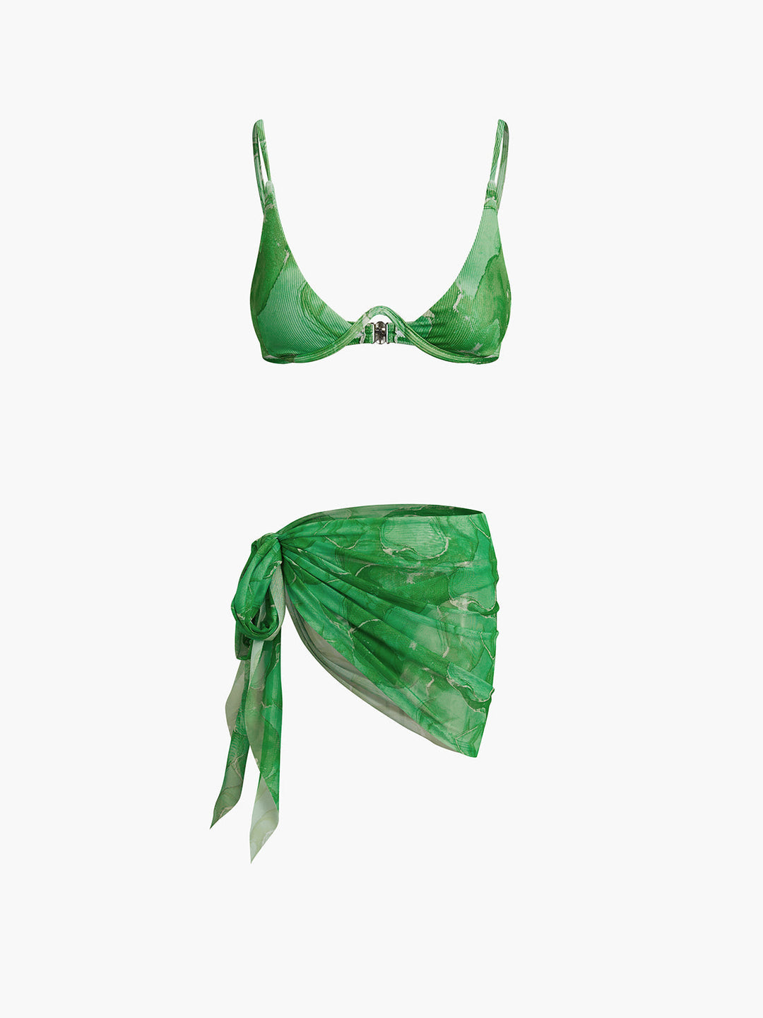 Bahar Alevleri Mesh Üç Parçalı Bikini Mayo