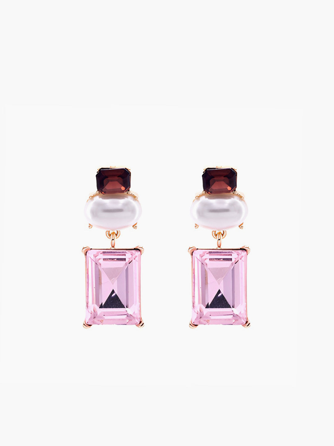 Geometrik Rhinestone Damla Küpe - Svelte Chic