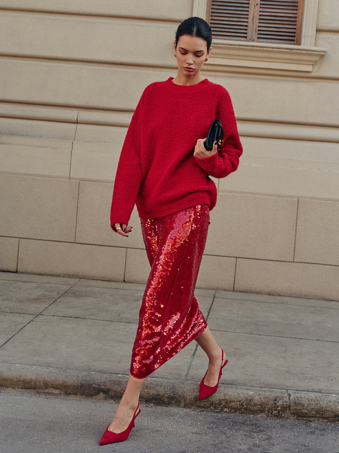 Şık Düz Pul Payet Etek - Svelte Chic