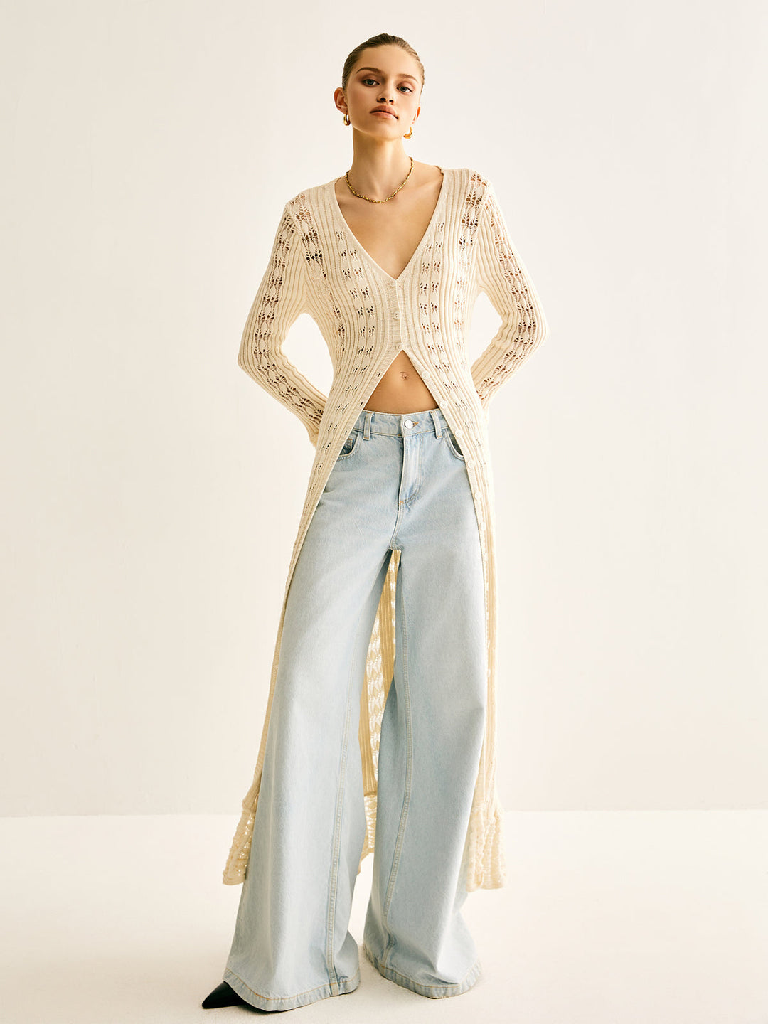 Kısa Kollu Boğazlı Kazak Uzun Elbise Svelte Chic