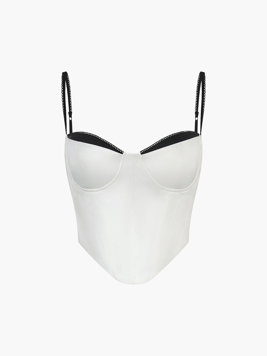 Kontrast kesimli korse cami üstü, kadın modası, Svelte Chic