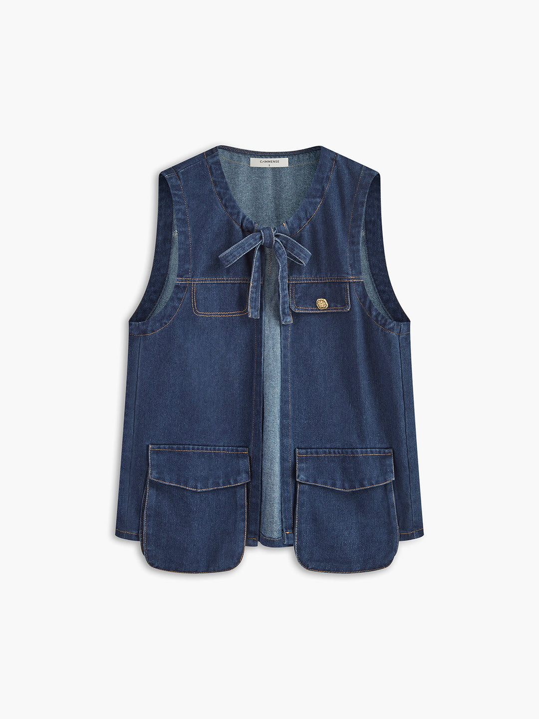 Denim Tie-Front Tank Top, Svelte Chic koleksiyonunda şıklık ve rahatlık sunuyor.
