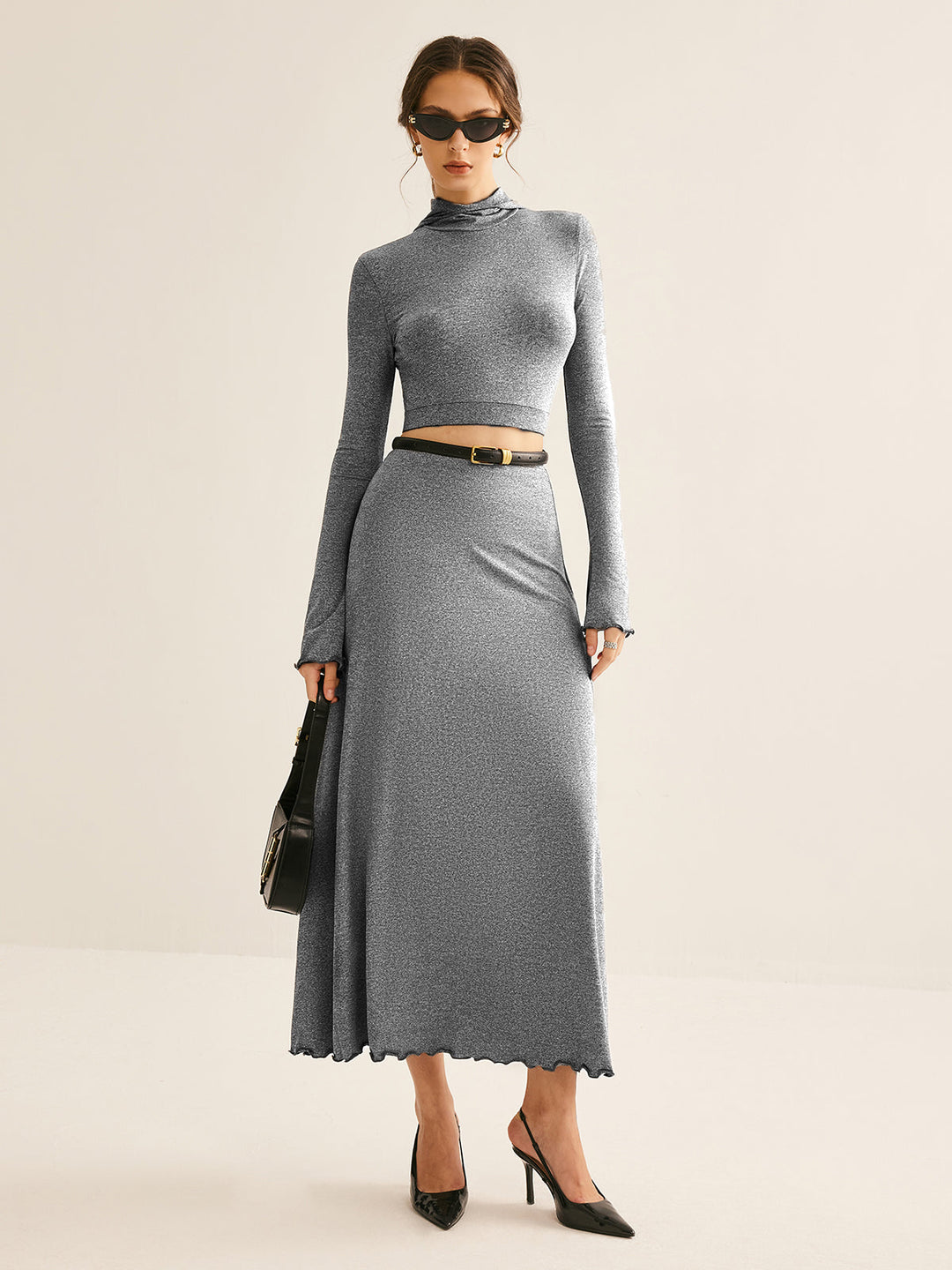 Marul Kesim Kapüşonlu Etek Seti, Svelte Chic