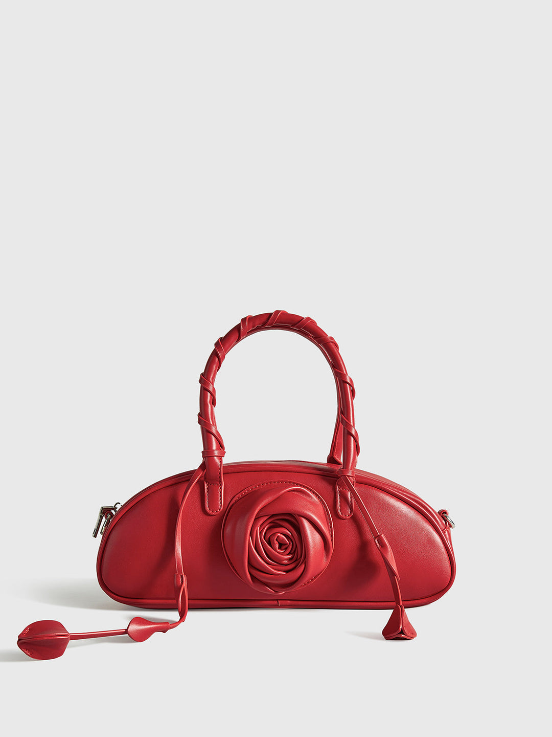 Svelte Chic 3D Çiçekli Püskül Koltuk Altı Çanta