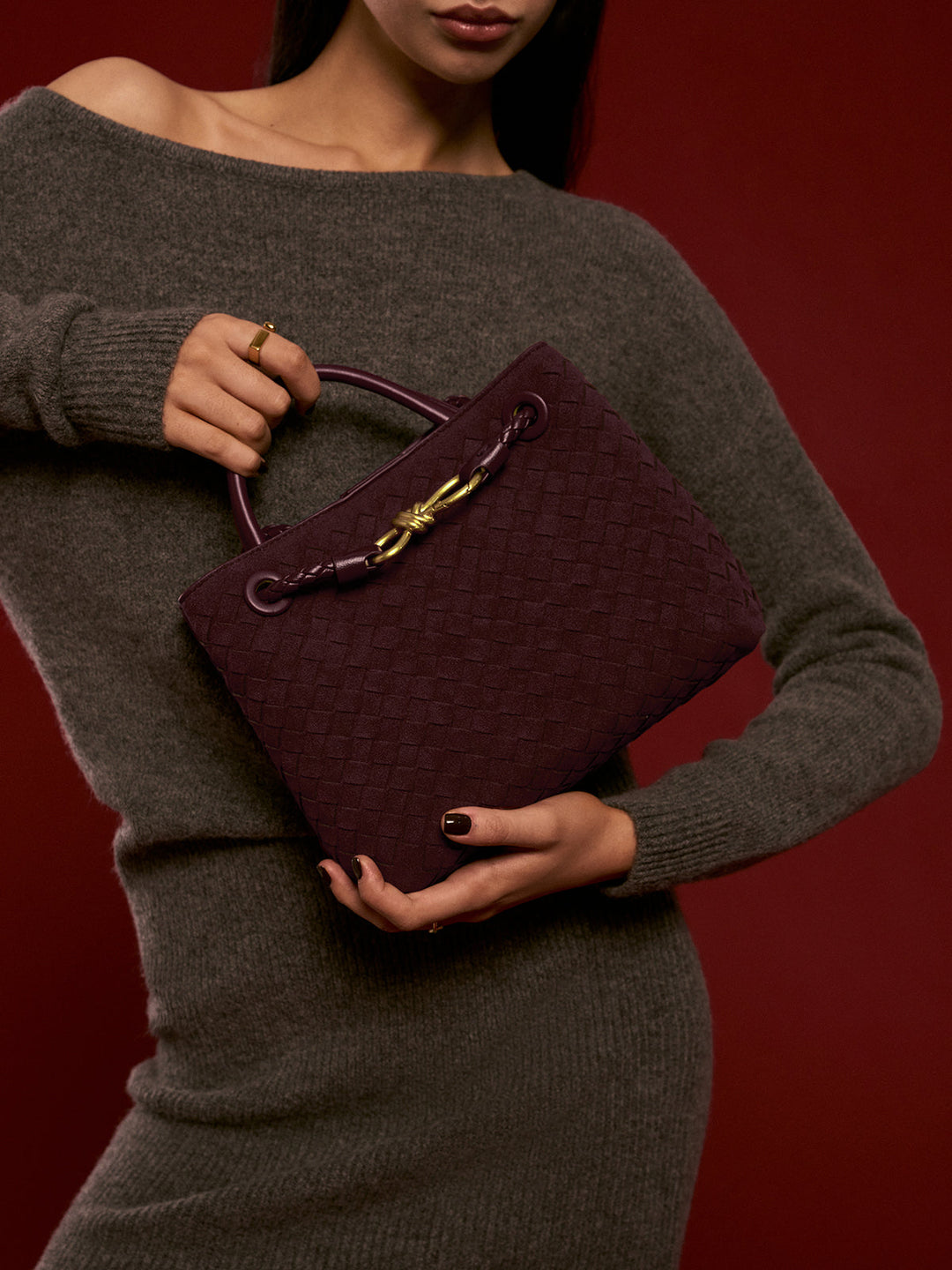 Svelte Chic Deri Dokuma Tote Çanta