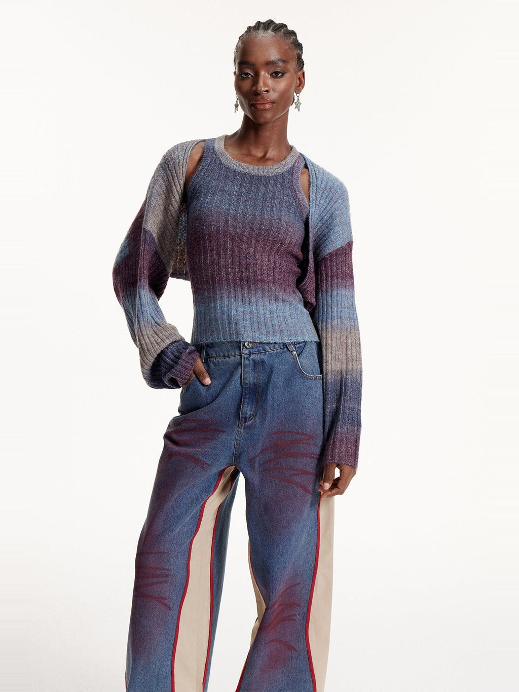 Eloy Hayley Ombre Knit Tank and Bolero Set - Blue — Svelte Chic