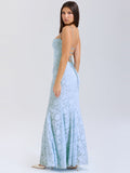Joan Lace Tie Back Strappy Maxi Dress — Svelte Chic