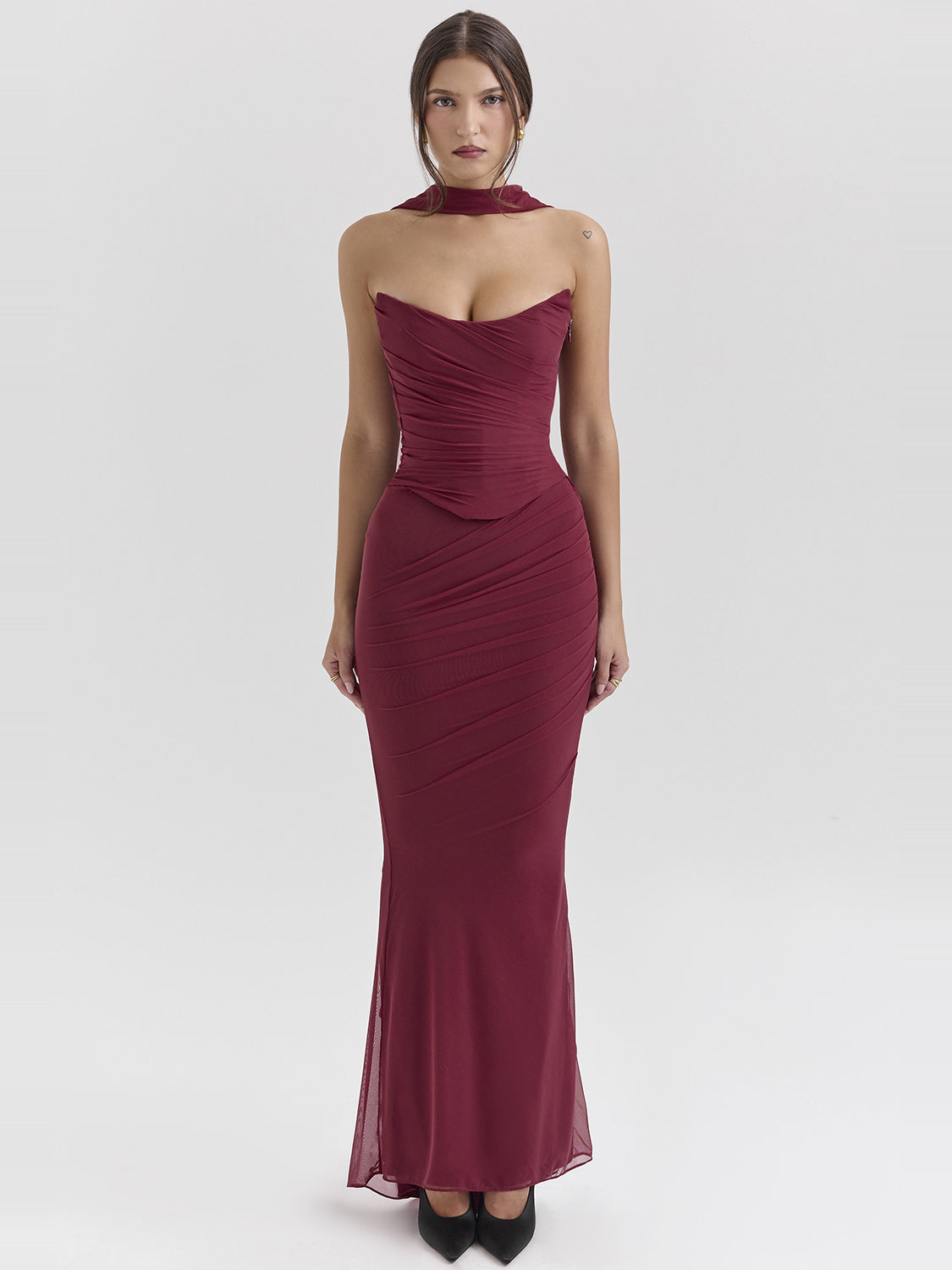 Cassidy Ruffle Hem Mesh Maxi Skirt — Svelte Chic