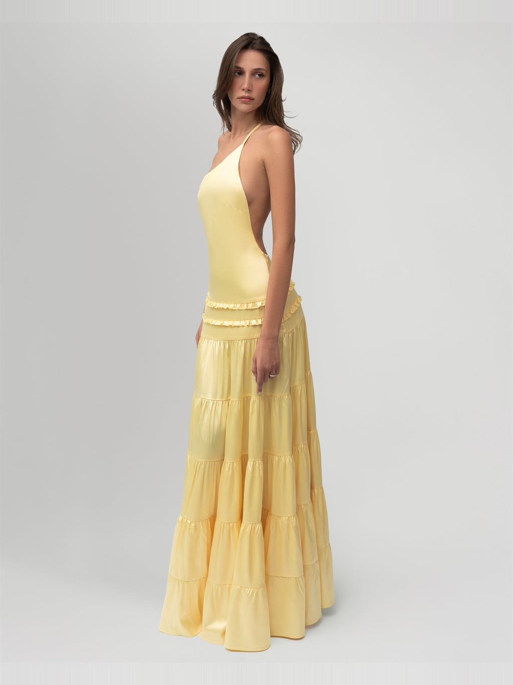 Athena One Shoulder Open Back Maxi Dress — Svelte Chic